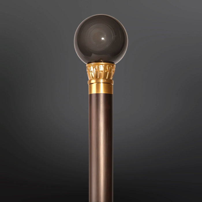 Obsidian Sphere Rosewood Cane – Feng Shui Commemorative Collector's Edition