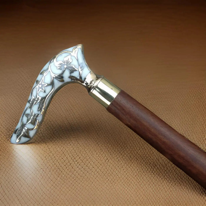 Timeless Victorian-Style Cane with Brass Head Handle