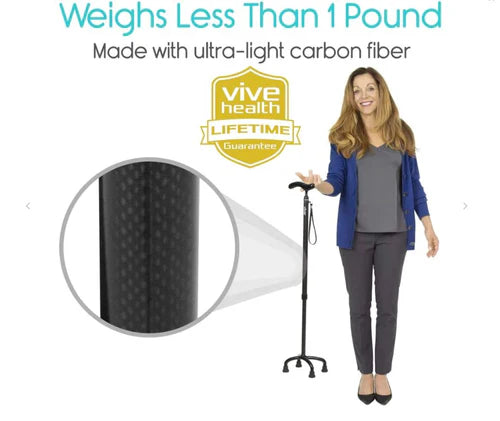 Vive Health Carbon Fiber Quad Cane