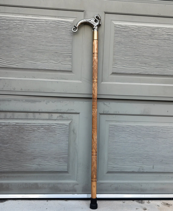 Hand-Carved Wooden Dragon Walking Stick – Lightweight and Durable