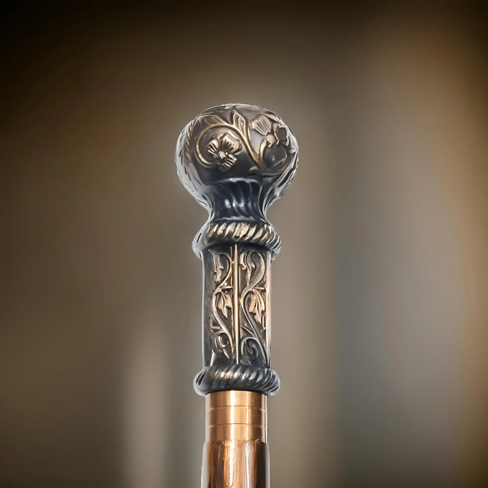 Elegant Hand-Carved Wooden Walking Cane – Royal Victorian Craftsmanship