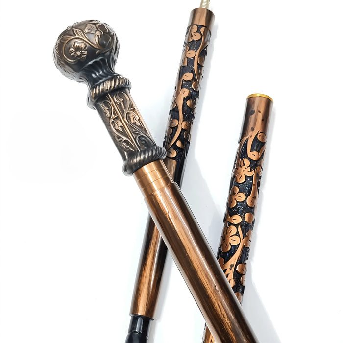 Elegant Hand-Carved Wooden Walking Cane – Royal Victorian Craftsmanship