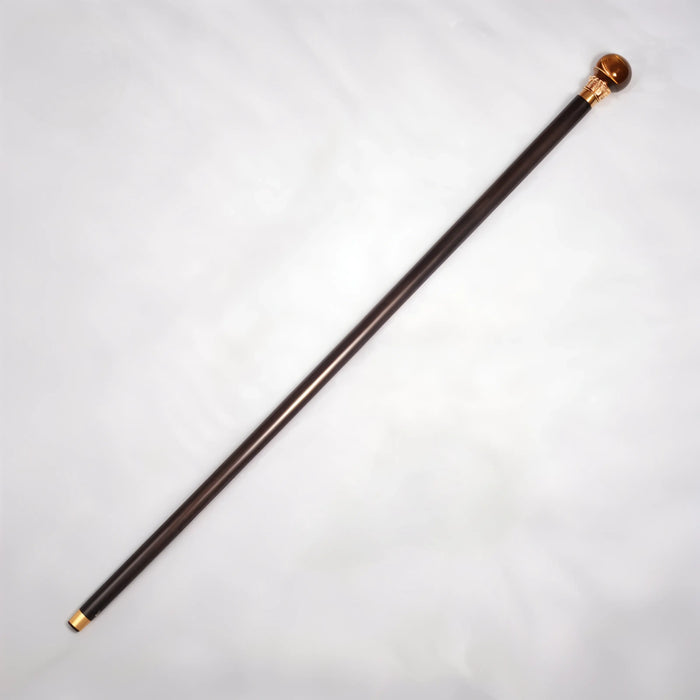 Tiger Eye Quartz Crystal Walking Cane – Custom Padauk and Rosewood Design