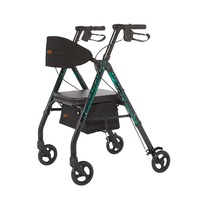 Rhythm Healthcare Royal Universal - Aluminum 4 Wheel Rollator with Universal Height Adjustment