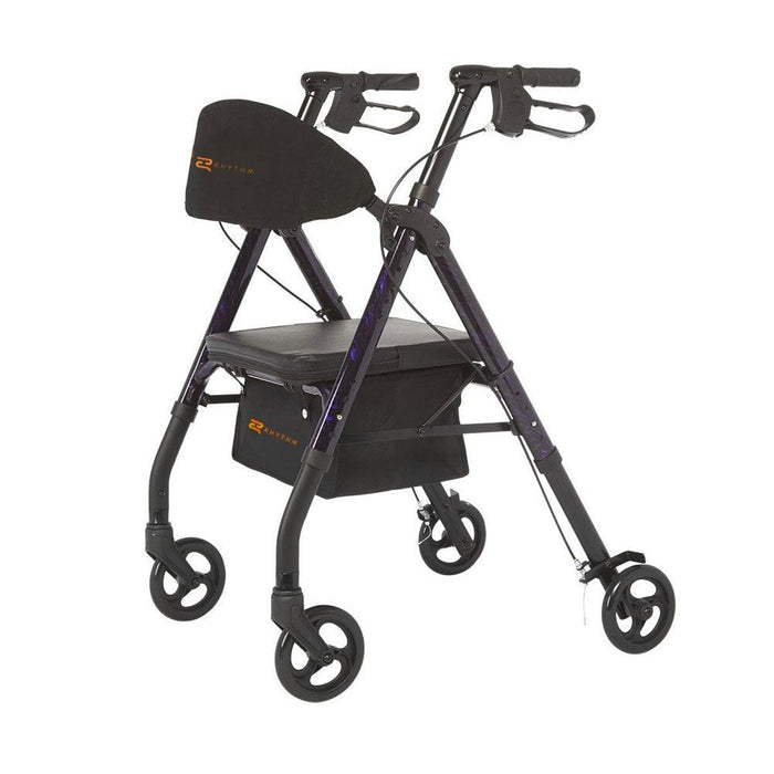 Rhythm Healthcare Royal Universal - Aluminum 4 Wheel Rollator with Universal Height Adjustment