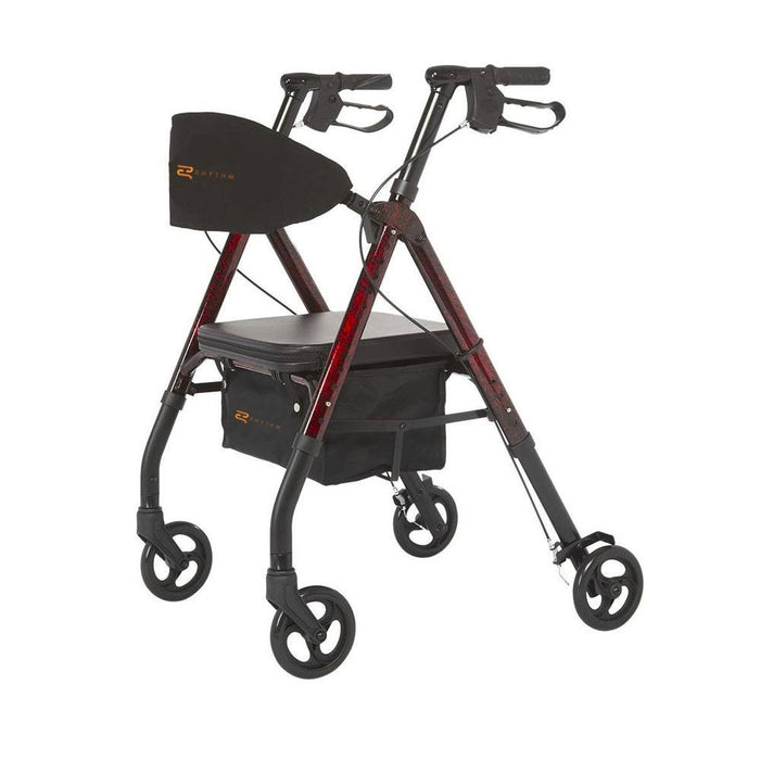 Rhythm Healthcare Royal Universal - Aluminum 4 Wheel Rollator with Universal Height Adjustment