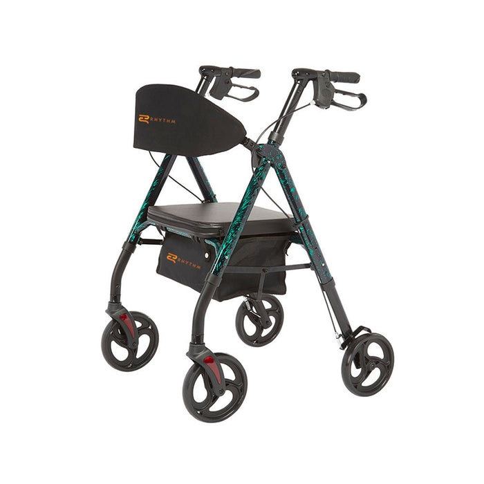 Rhythm Healthcare Royal Deluxe Universal - Aluminum 4 Wheel Rollator with Universal Height Adjustment