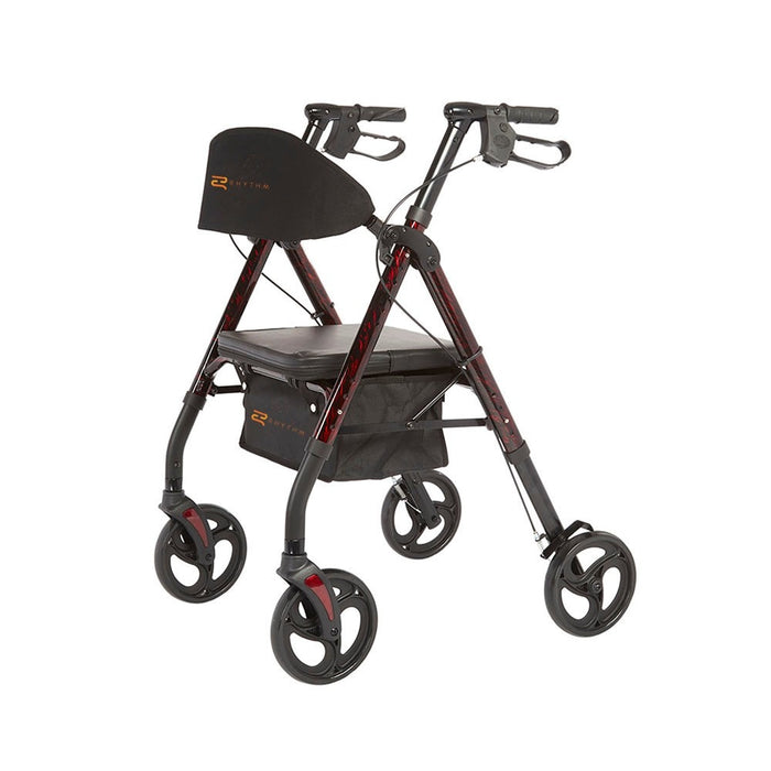 Rhythm Healthcare Royal Deluxe Universal - Aluminum 4 Wheel Rollator with Universal Height Adjustment