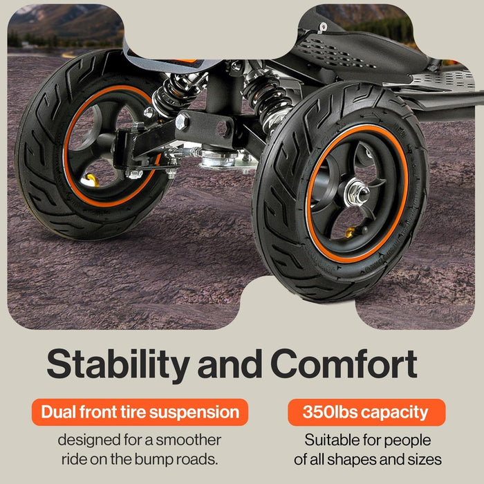 SuperHandy Explorer Mobility Scooter - Heavy-Duty Design, 48V 2Ah Battery, 350 lb Capacity