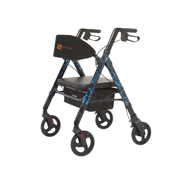 Rhythm Healthcare Regal - Bariatric Aluminum 4 Wheel Rollator with Universal Height Adjustment