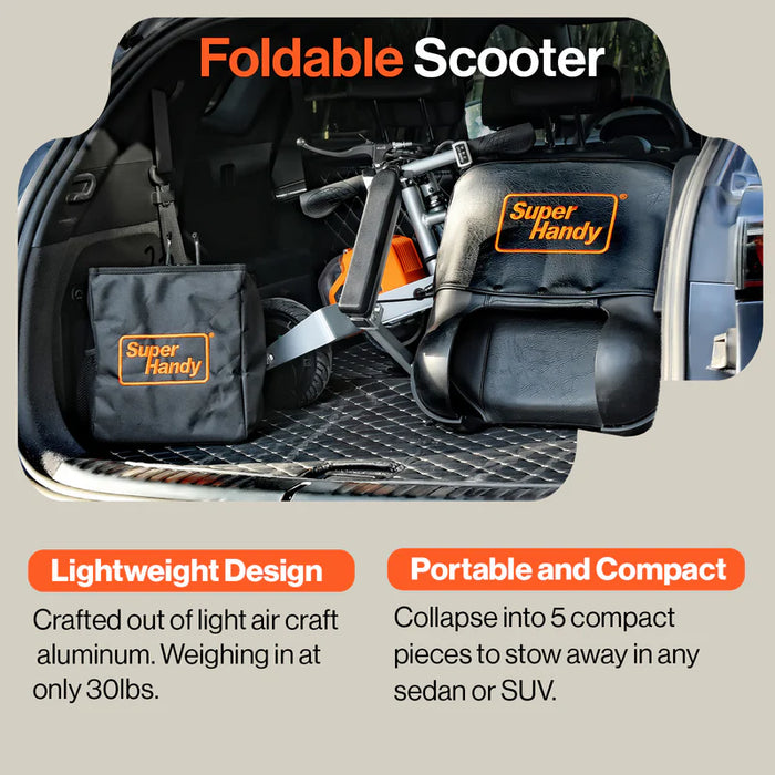 SuperHandy Passport Plus Mobility Scooter - 48V 2Ah Battery, 330 Lb Max Weight