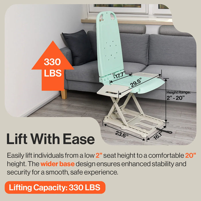 SuperHandy GoRise LT Portable Floor Lift - Lightweight (19lbs), Lift up to 330 Lbs, IP68 Waterproof