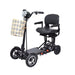 Black Plus ComfyGO MS-3000 Foldable Mobility Scooter with a basket
