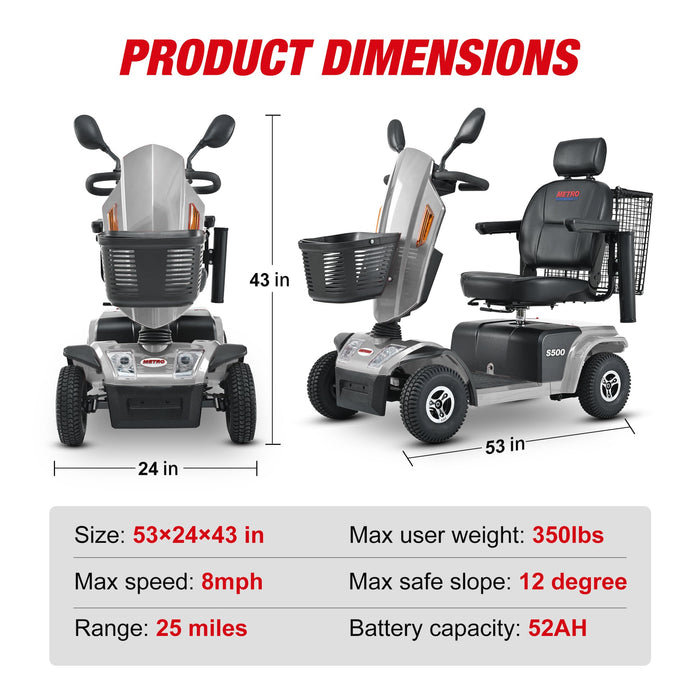 Metro Mobility S500 Heavy Duty Mobility Scooter