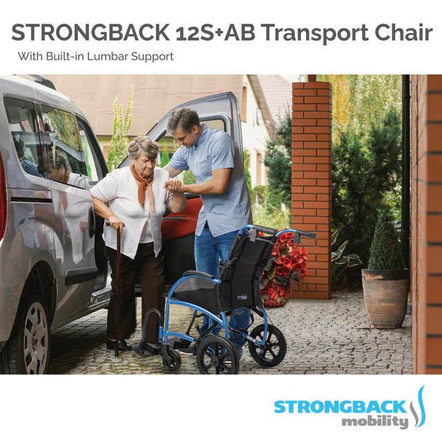 STRONGBACK 12S+AB Transport Wheelchair | Comfortable and Stylish (1016AB-Parent)