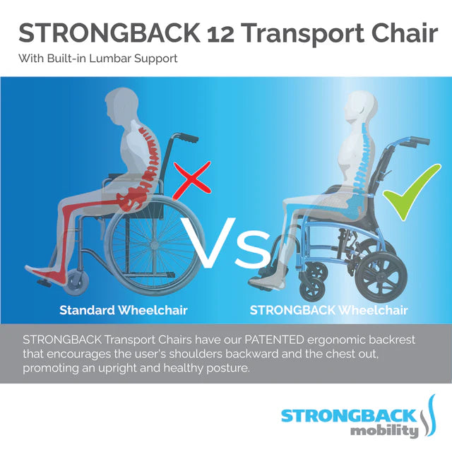 STRONGBACK 12 Transport Wheelchair | Comfortable and Versatile (1003-Parent)