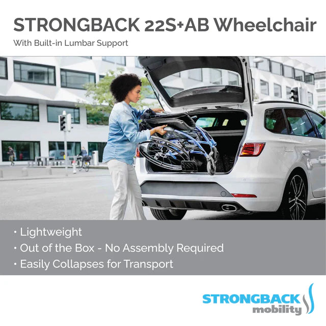 STRONGBACK 22S+AB Wheelchair - Lightweight and Adjustable Design (1017AB-Parent)