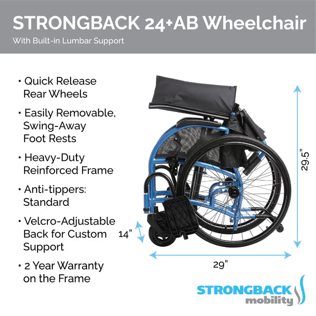 STRONGBACK 24 +AB Wheelchair (1007AB-Parent)