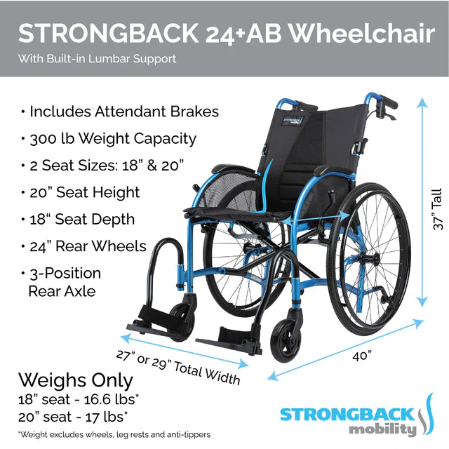 STRONGBACK 24 +AB Wheelchair (1007AB-Parent)