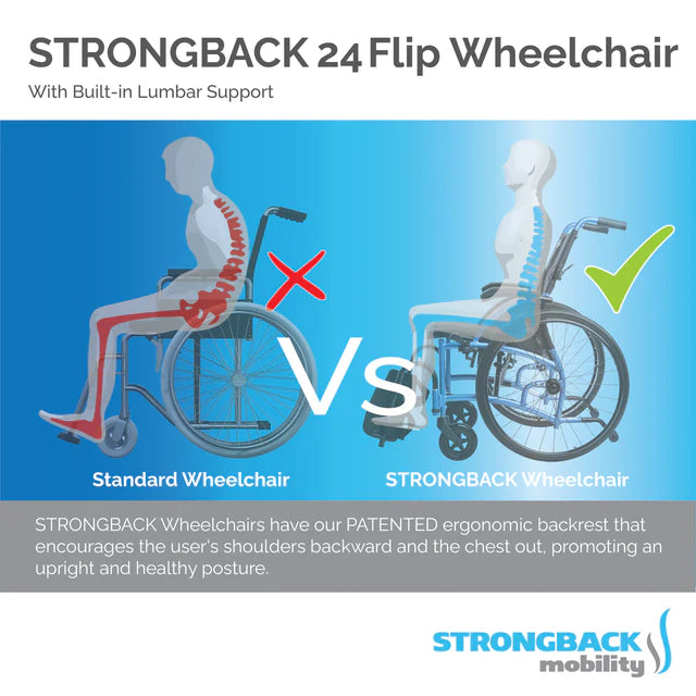 STRONGBACK 24 Flip Wheelchair | Compact and Versatile (1019-Parent)