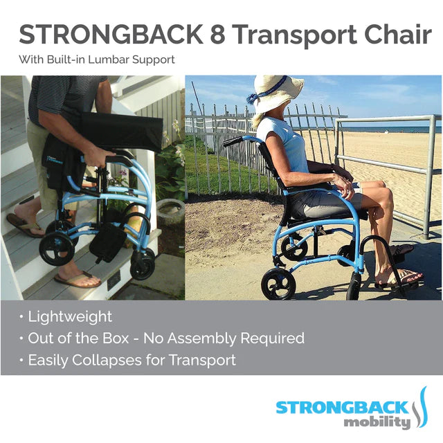 STRONGBACK 8 Lightweight Transport Wheelchair