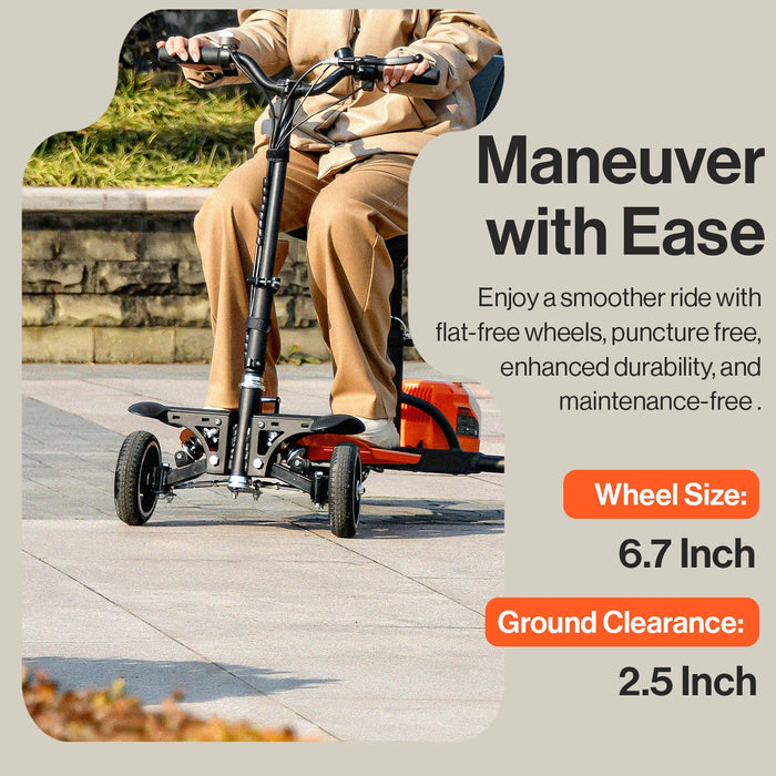 SuperHandy Passport Pro Mobility Scooter - Foldable, 48V Li-Ion Battery, 330lbs Load