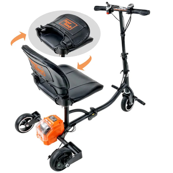 SuperHandy Passport Mobility Scooter - 48V 2Ah Battery, Lightweight (35 lbs), Foldable + Extra Battery