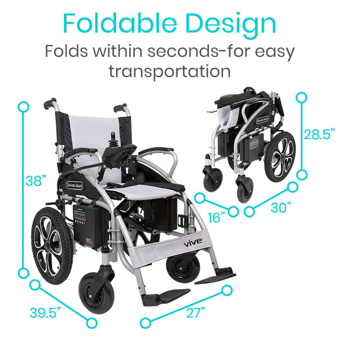 Vive Compact Folding Power Wheelchair