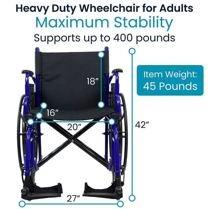 Vive Health Heavy Duty Wheelchair (Open Box)