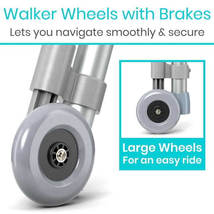 Vive Walker Wheels with Brakes