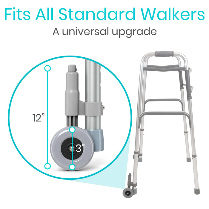 Vive Walker Wheels with Brakes