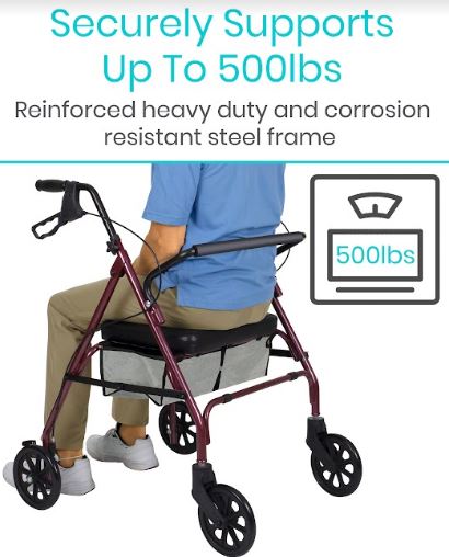 Vive Health Bariatric Rollator