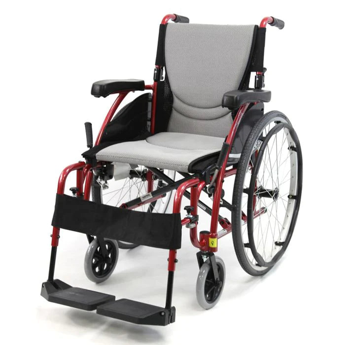 Karman 25 lbs Ultra Light Ergonomic S-ERGO-115 Manual Wheelchair with Removable Footrest