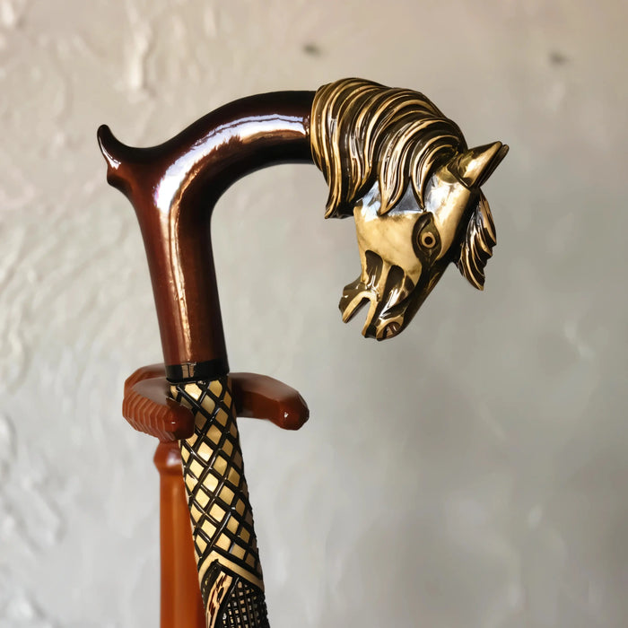 Custom Handcrafted Horse Walking Cane – Stylish & Functional