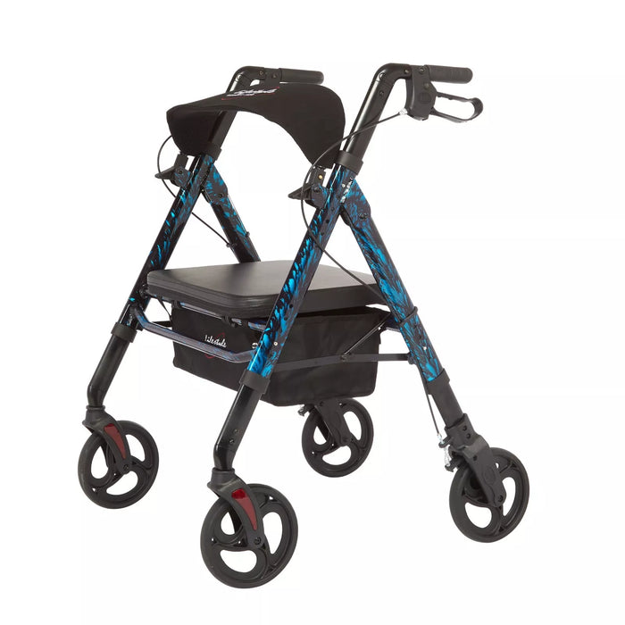 Rhythm Healthcare Regal - Bariatric Aluminum 4 Wheel Rollator with Universal Height Adjustment