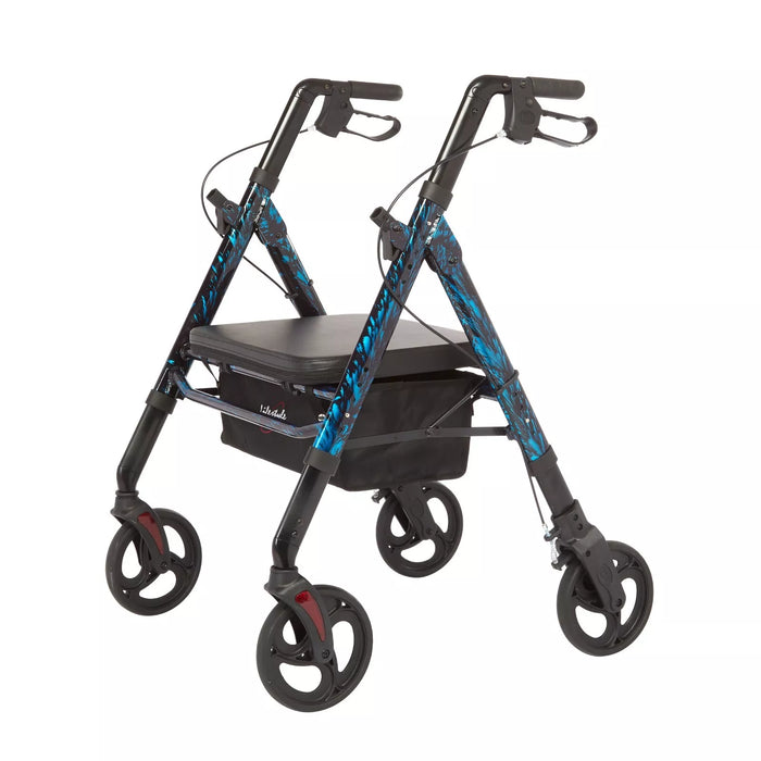 Rhythm Healthcare Regal - Bariatric Aluminum 4 Wheel Rollator with Universal Height Adjustment